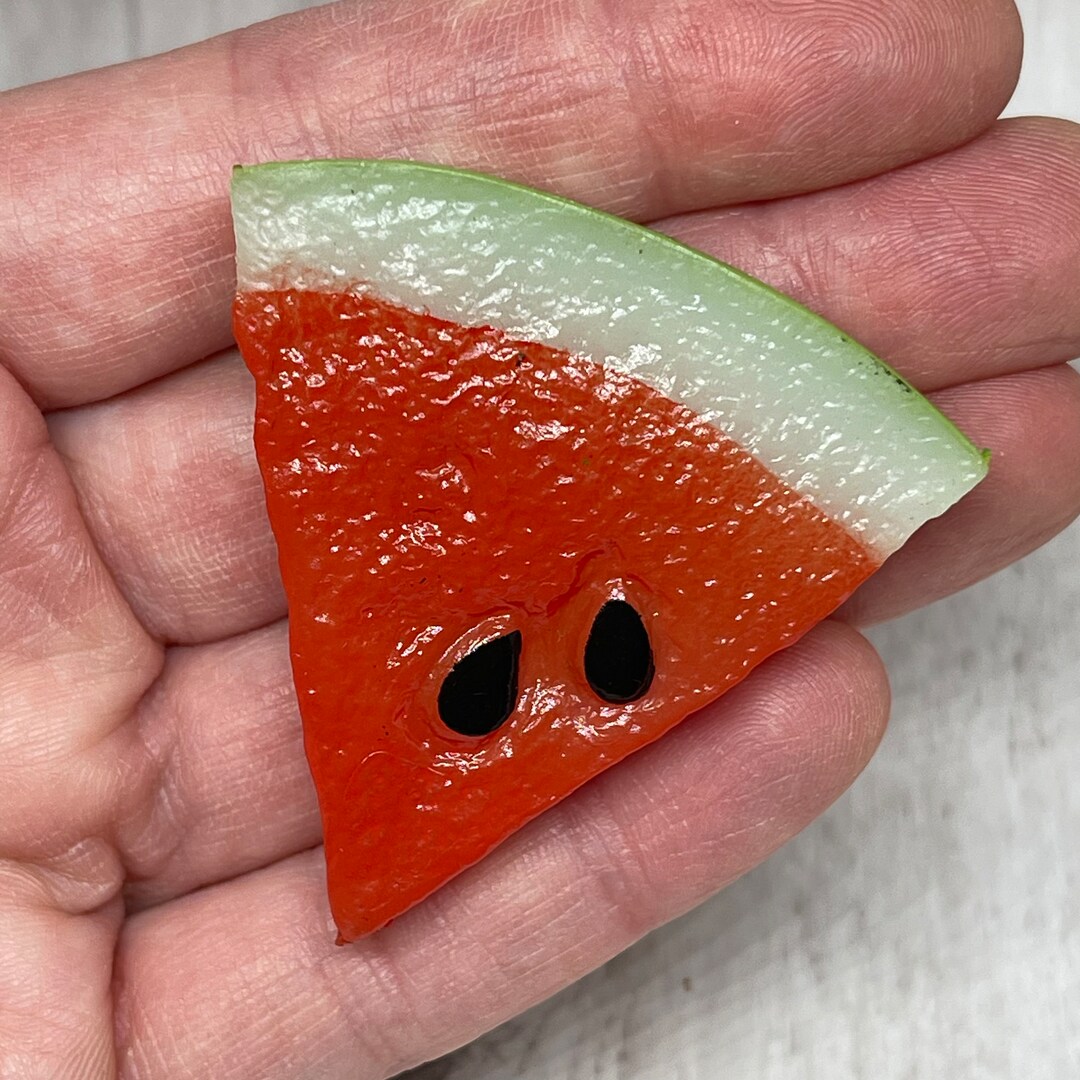 2 Fake 3D Watermelon Slices, Faux Watermelon, Artificial Fruit, Fake ...