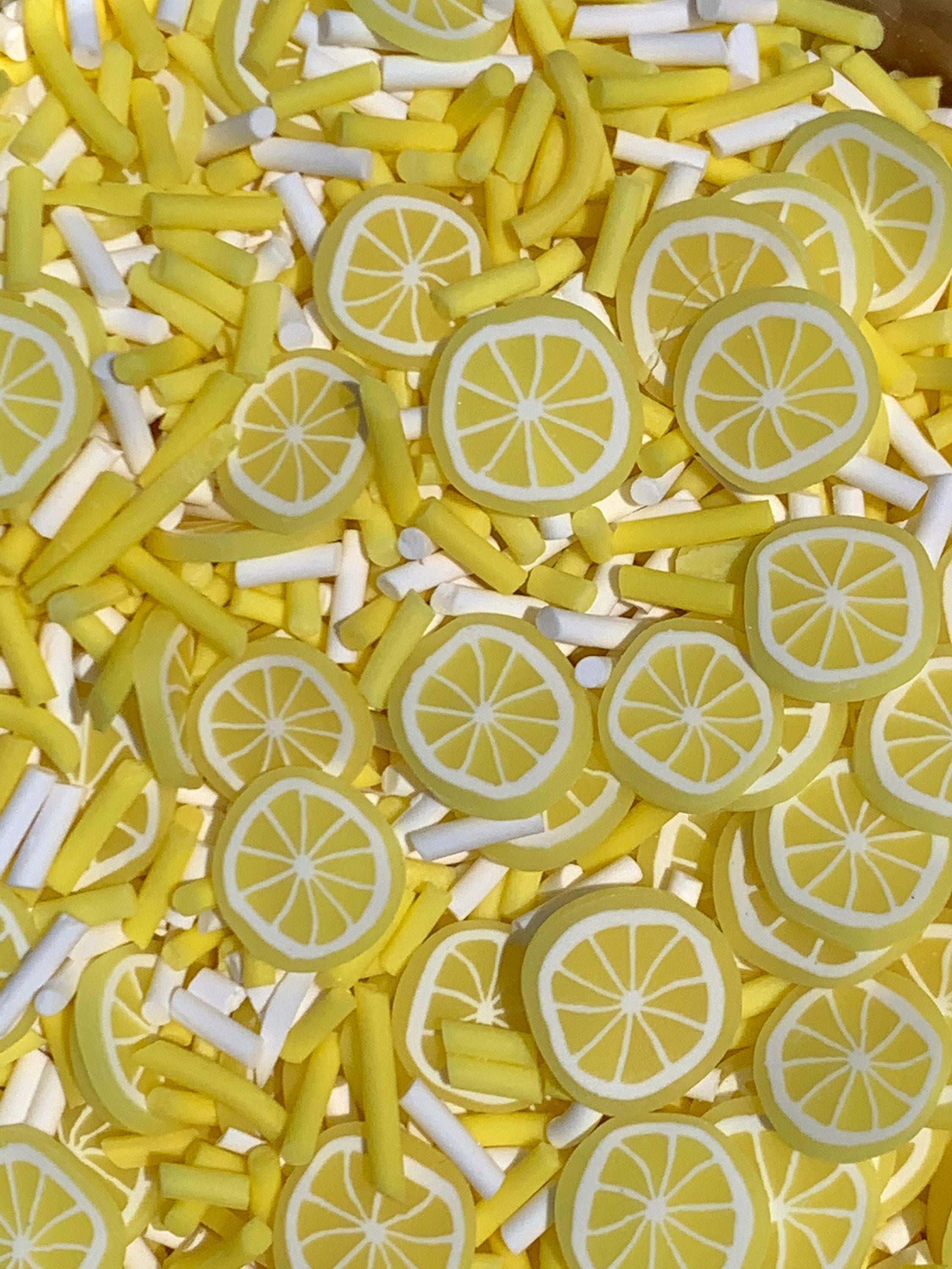Lemon sprinkles fake sprinkles polymer sprinkles faux Etsy
