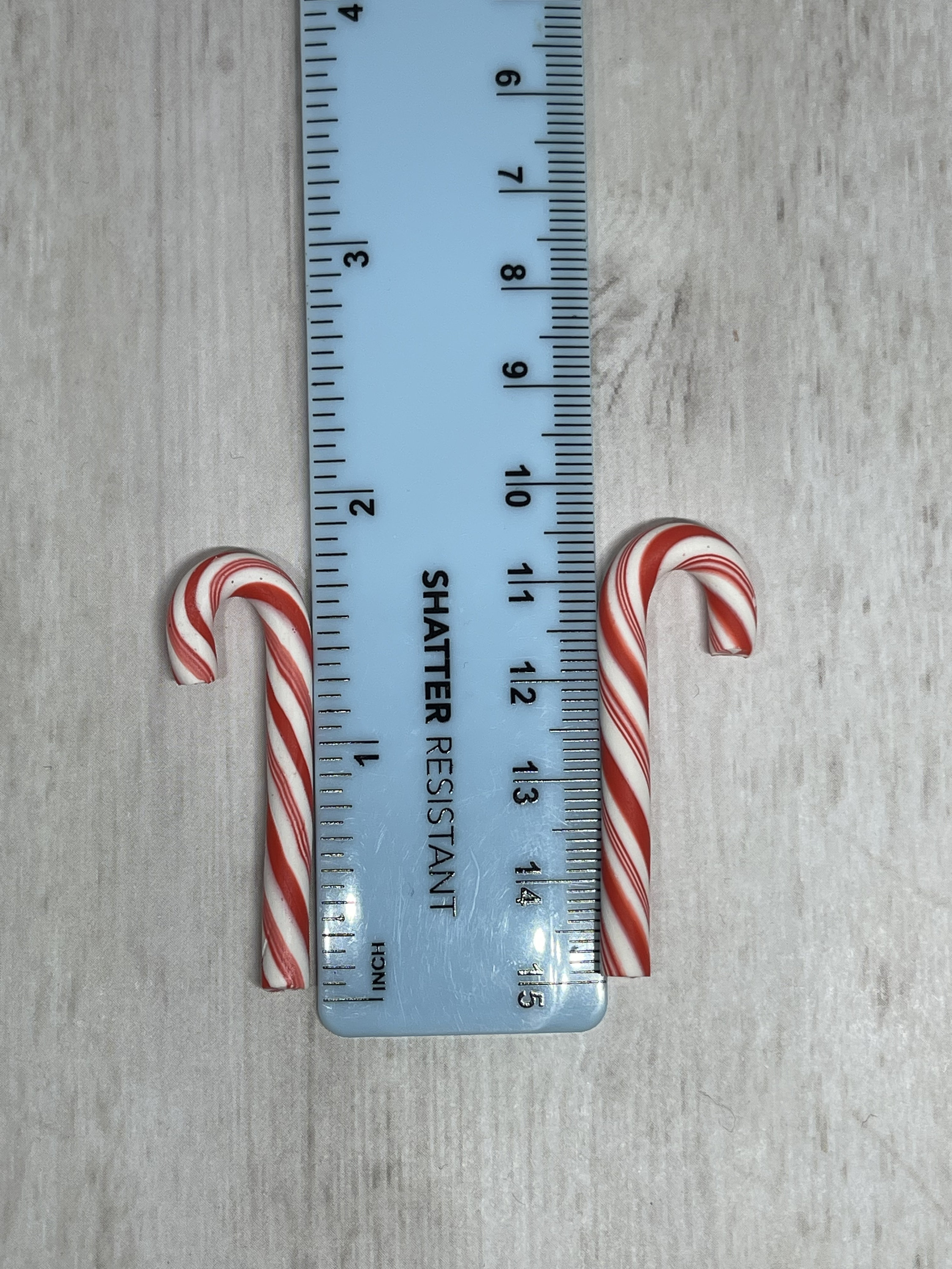 3 Larger Fake Candy Canes Clay Candy Canes Faux Candy Canes Etsy