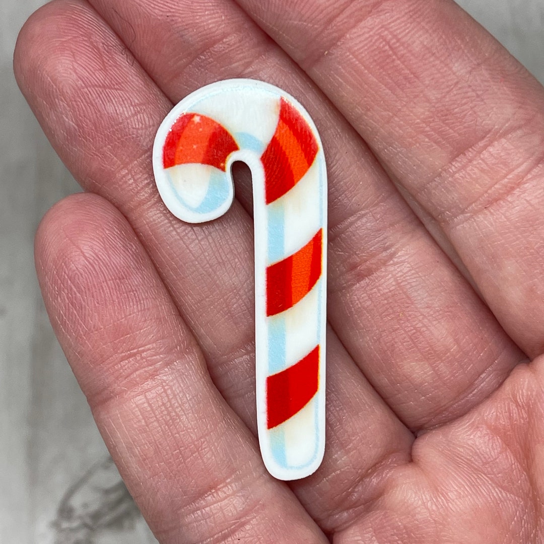3 Christmas Resins, Candy Cane Resins, Christmas Flatbacks, Candy Cane