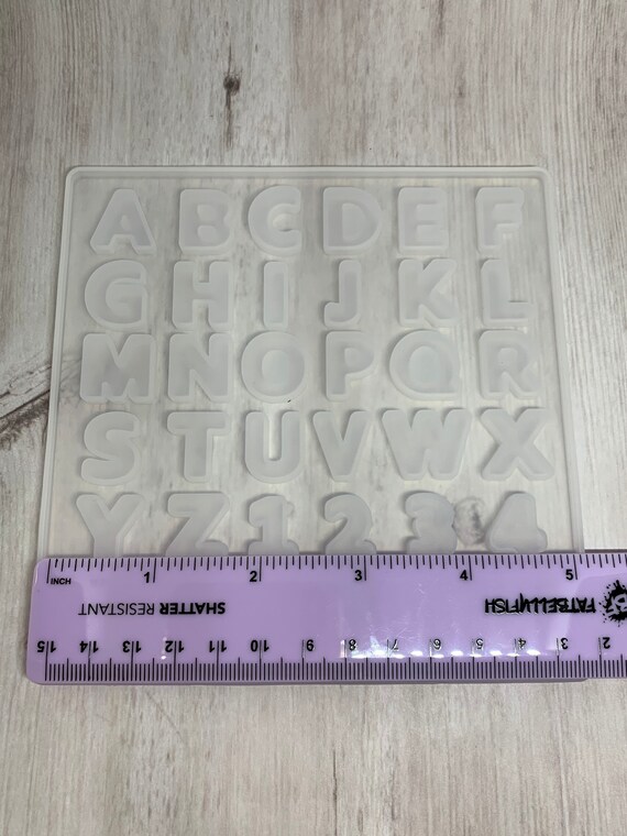 Alphabet Shaker Silicone Mold. Keychain Mold, Alphabet Mold