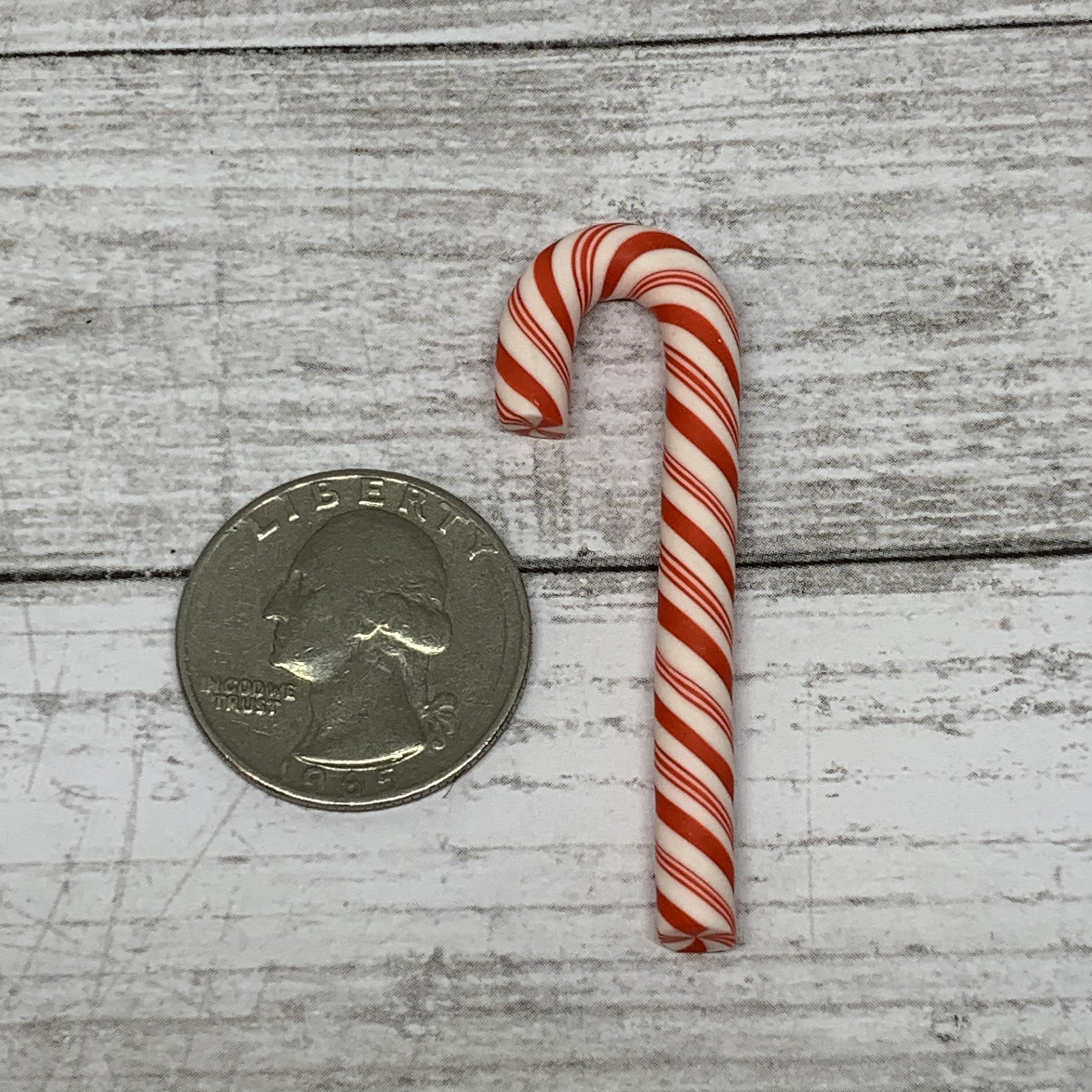 3 Fake Candy Canes Clay Candy Canes Faux Candy Canes 48 Mm Etsy