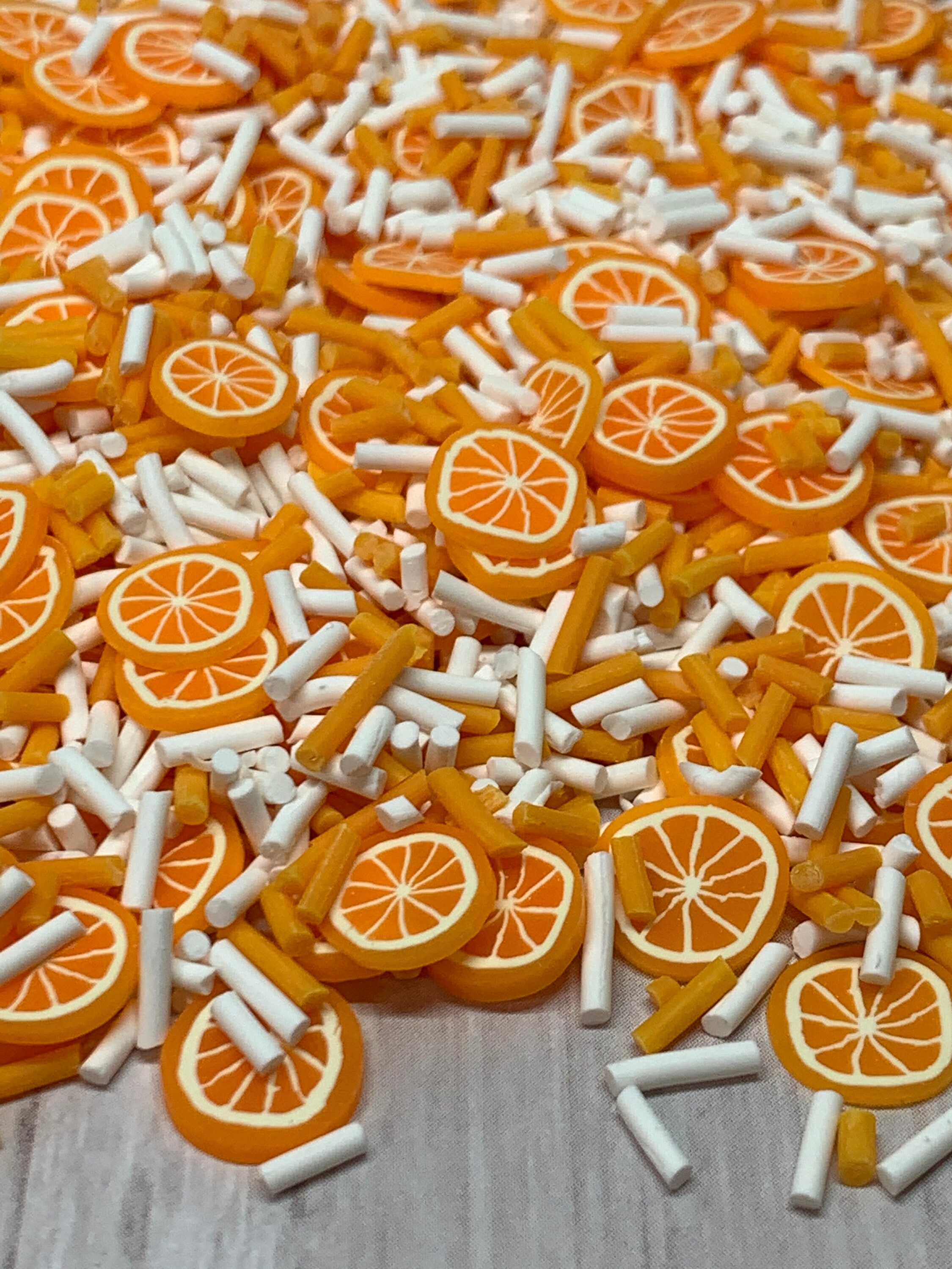 Orange sprinkles clay sprinkles fake sprinkles polymer Etsy