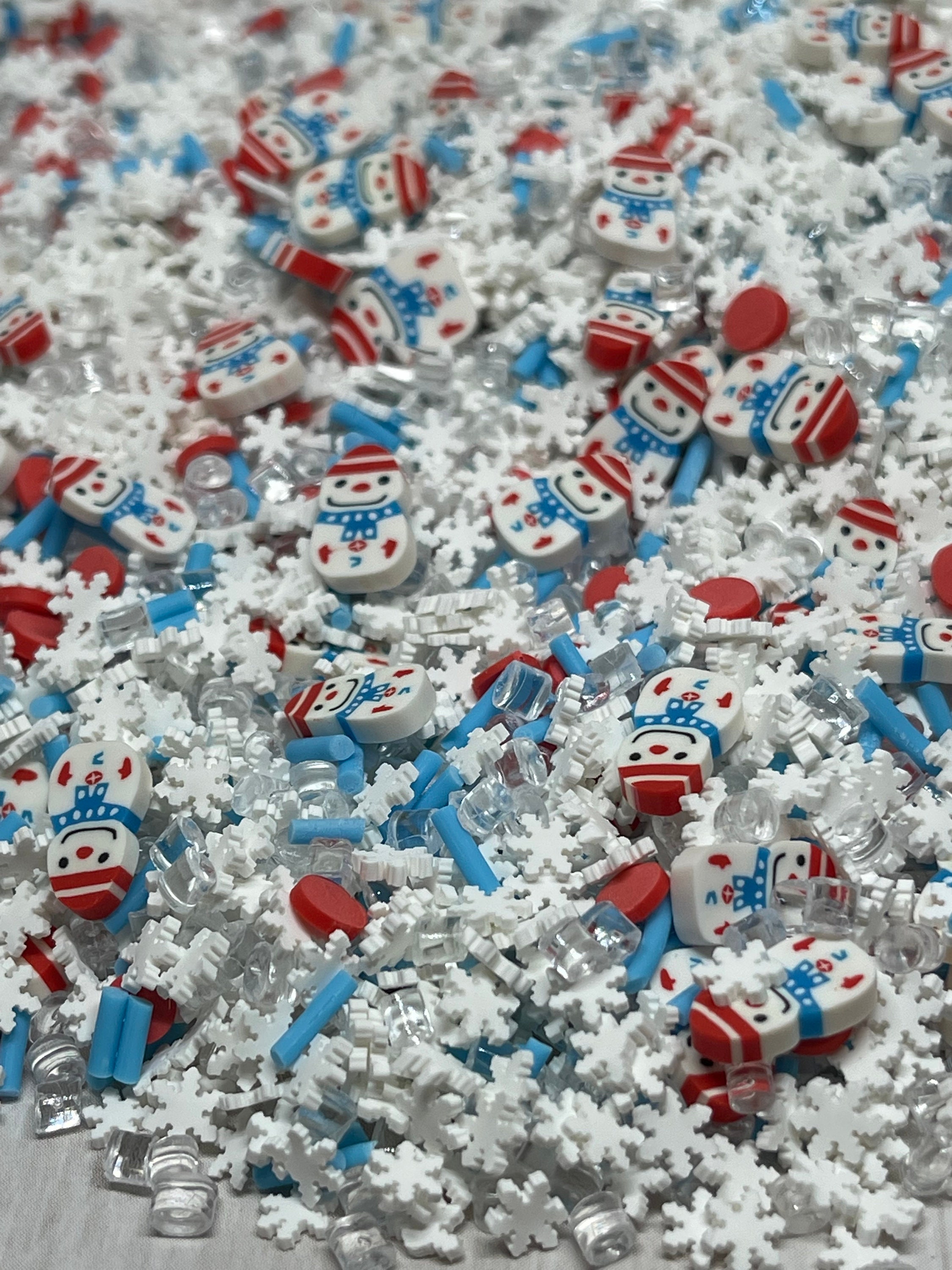 Faux Sprinkles Fake Sprinkles Snowflake Sprinkles Christmas Etsy