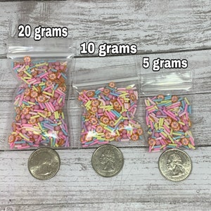 100g Fake Sprinkles - Polymer Clay Heart Slices For Nail Art, Phone Cases, Crafts (6 Colors)