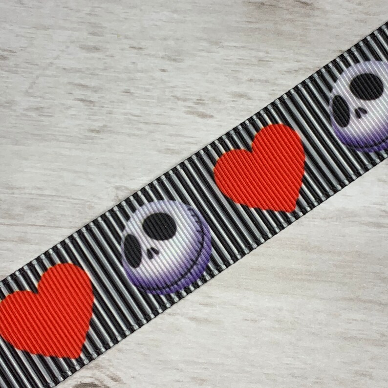 craft ribbon ribbon for hairbows by the yard 1\u201d ribbon Nightmare ribbon 1 inch grosgrain ribbon