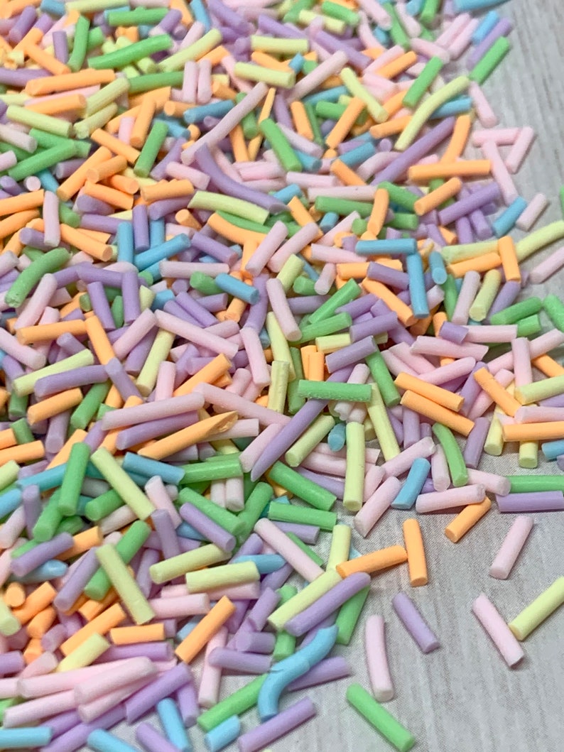 Fake Sprinkles Polymer Sprinkles Pastel Sprinkles Faux Etsy