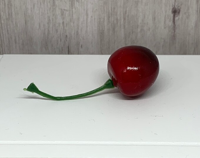 6 Faux Cherries, Fake Cherries, Fake Bake Supplies, Imitation Fruit