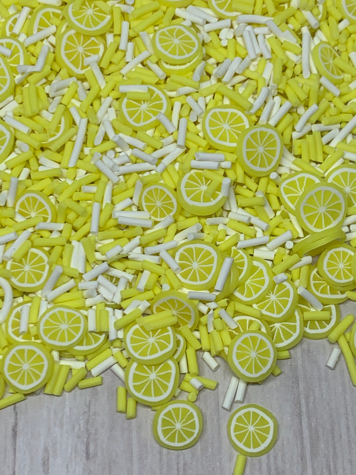 Lemon sprinkles fake sprinkles polymer sprinkles faux Etsy