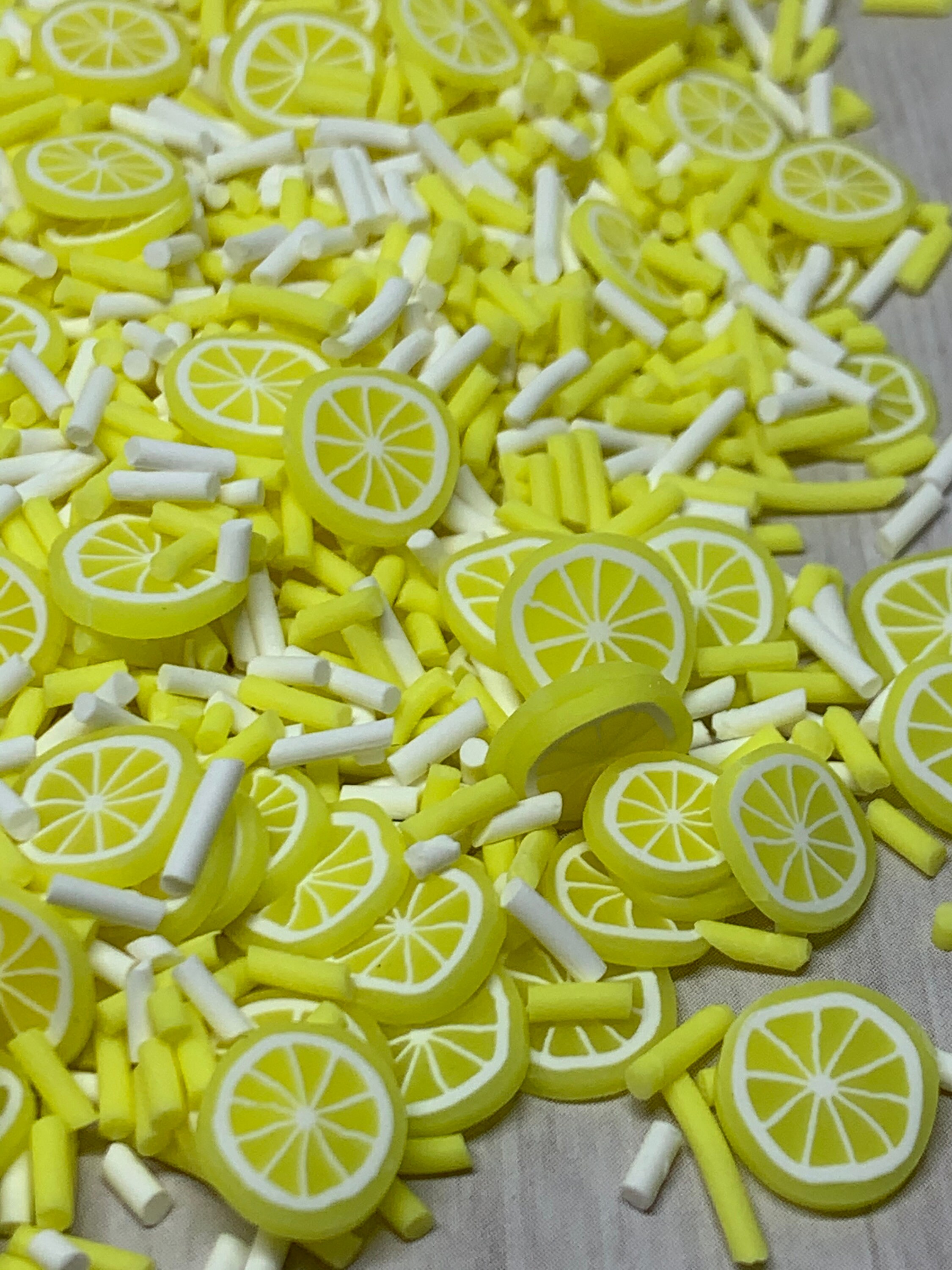 Lemon sprinkles fake sprinkles polymer sprinkles faux Etsy
