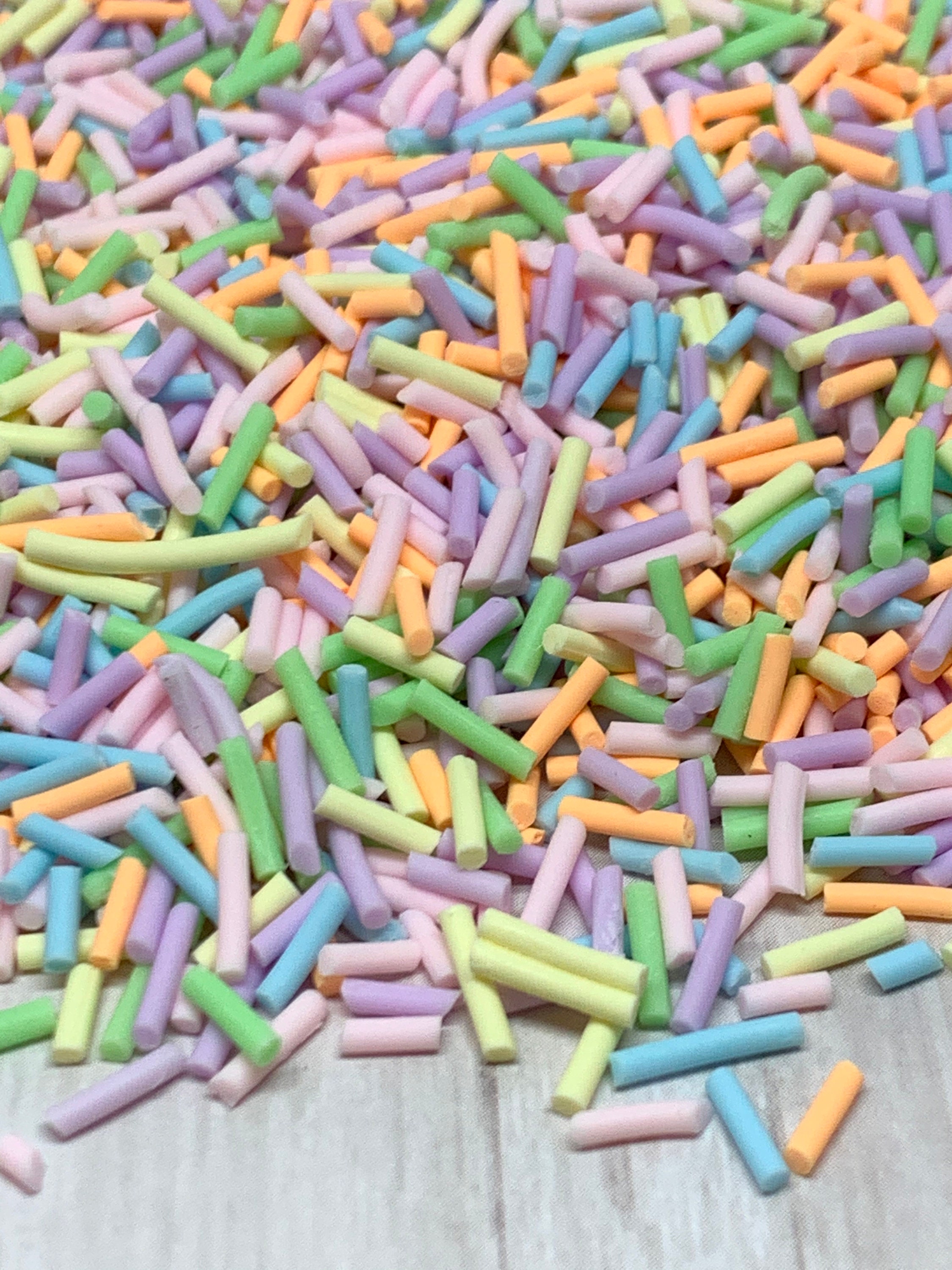 Fake Sprinkles Polymer Sprinkles Pastel Sprinkles Faux Etsy