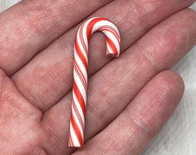 3 Larger Fake Candy Canes Clay Candy Canes Faux Candy Canes Etsy