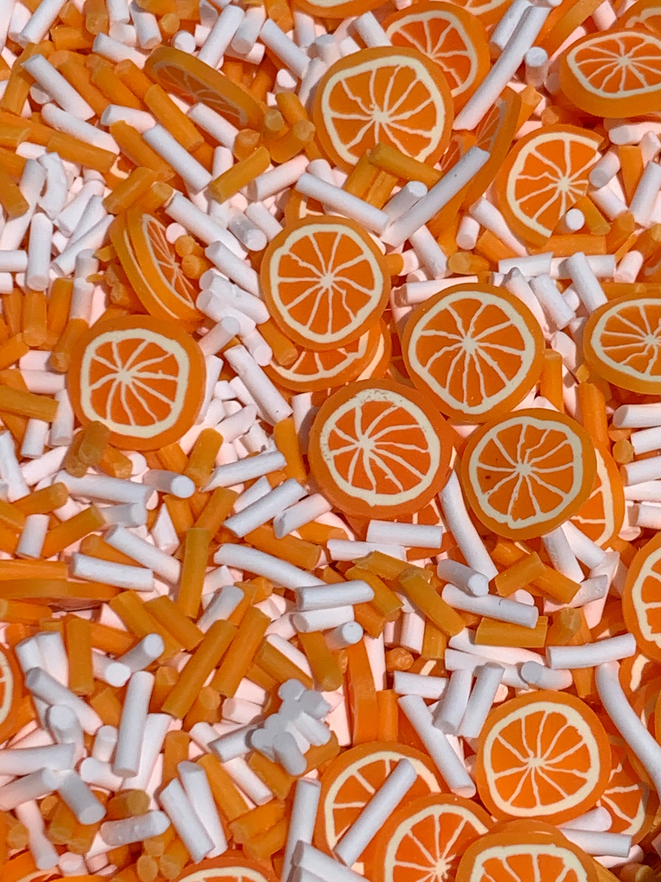 Orange sprinkles clay sprinkles fake sprinkles polymer Etsy