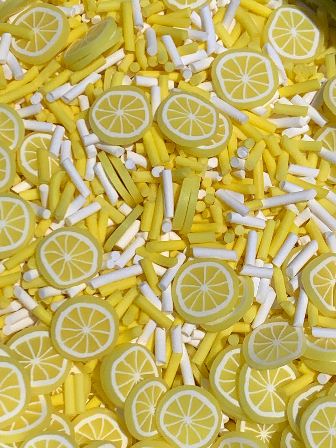 Lemon sprinkles fake sprinkles polymer sprinkles faux Etsy