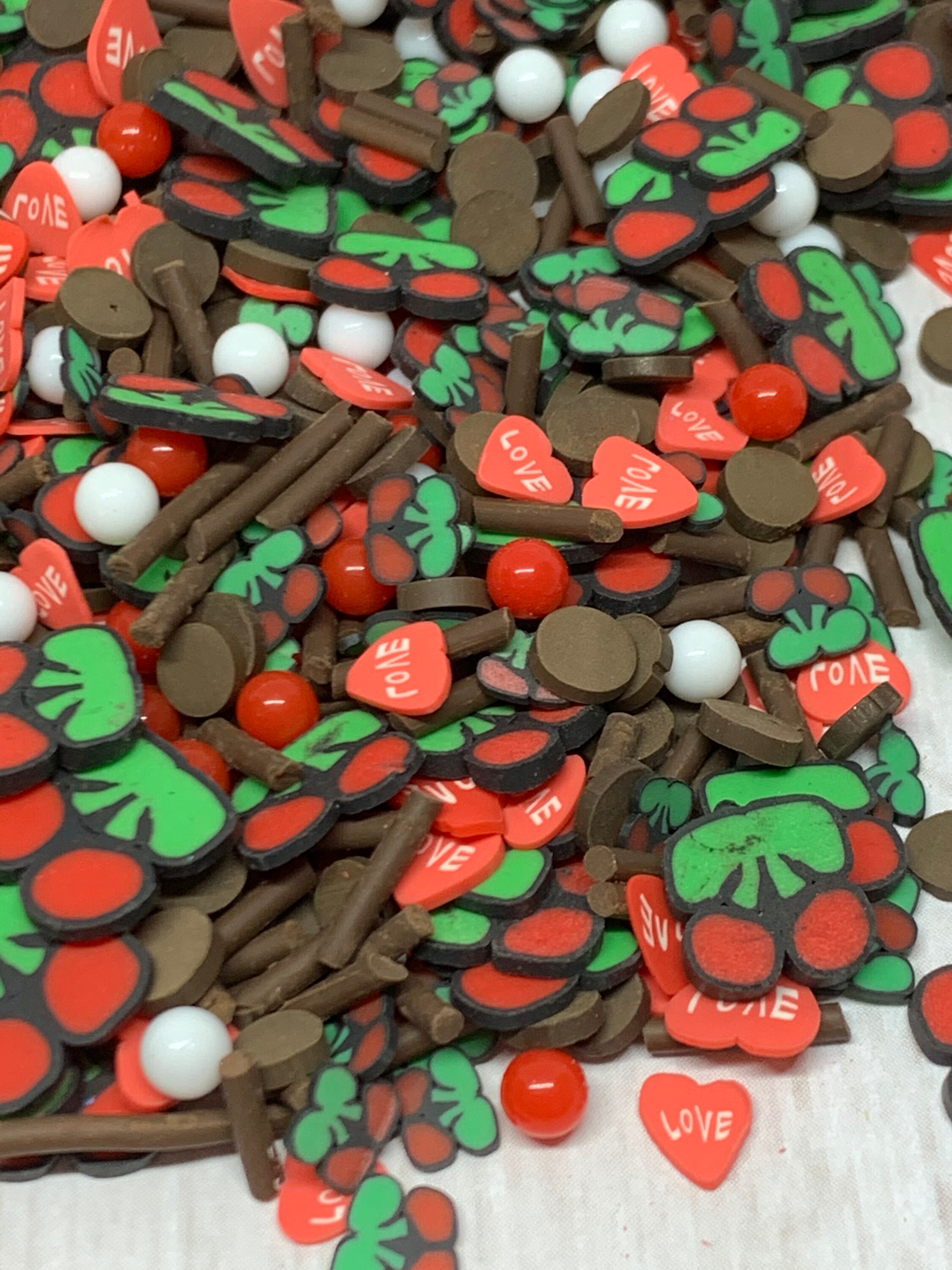 Fake Sprinkles Polymer Sprinkles Cherry Sprinkles Faux Etsy