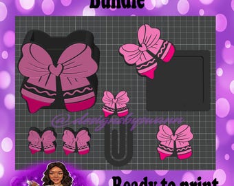 Crayon Bow Bundle 3MF File | 3D File Crayon Bow File | Digital File Only