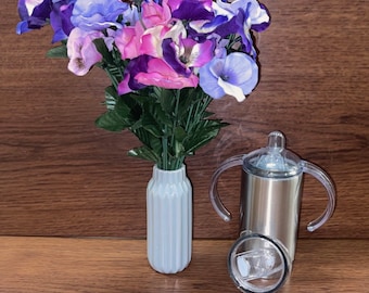 12oz Sippy Cup Bundle/Double Lid Sippy Cup/Toddler Cup *Not Sublimation*