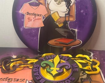Mardi Gras Spinner Chain - Custom Spinner Chain - Hype Chain
