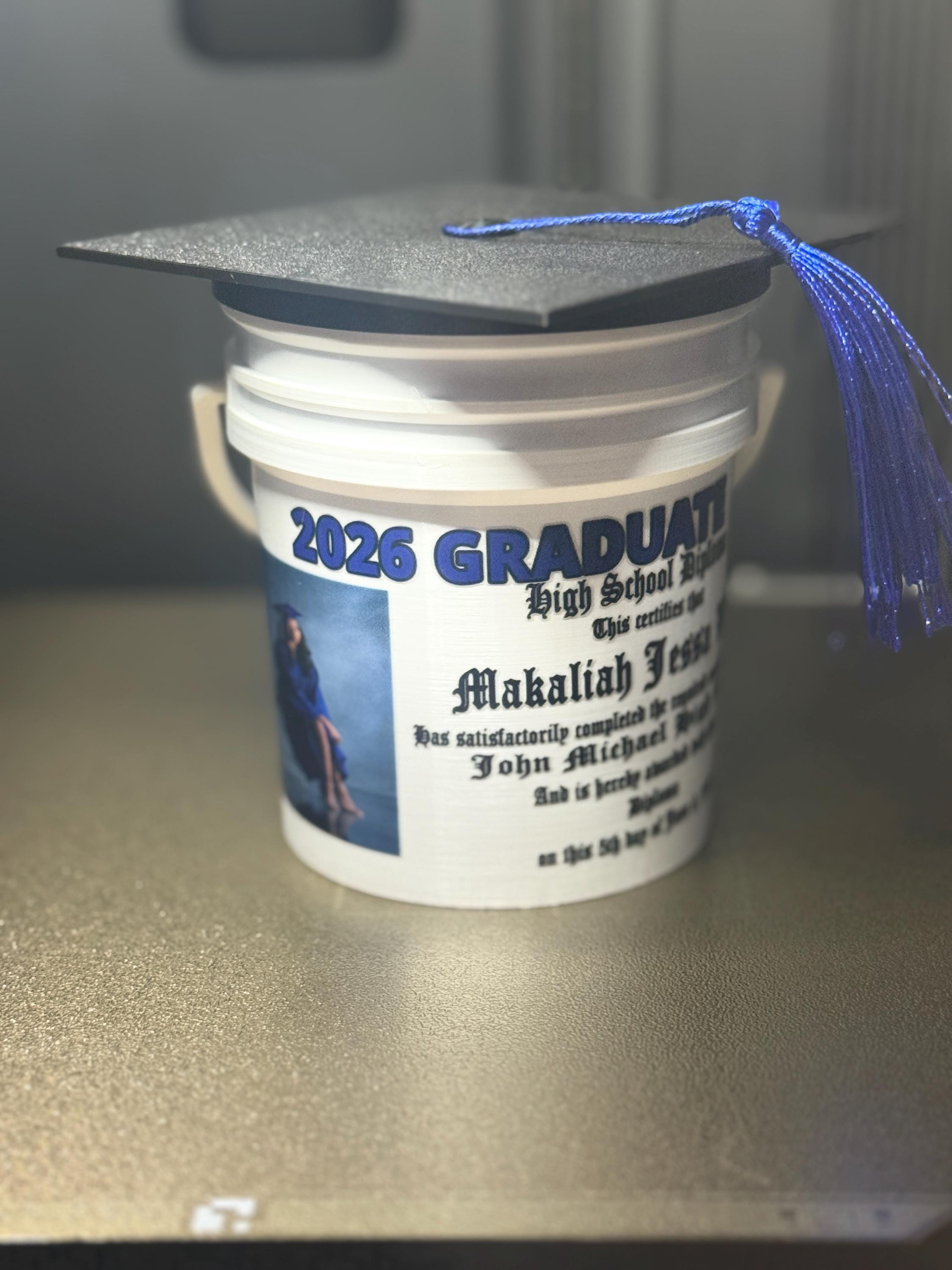 Mini Bucket Graduation Inspired 3mf File | Digital File | 3D File - Etsy