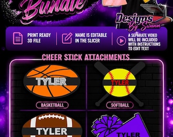 Cheer Stick Attachment Bundle Digital File