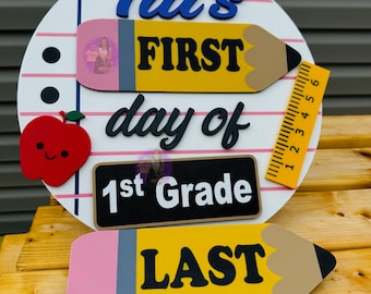 Personalized Back to School Board, First day of School Sign, 100th day of School Sign, Last day of School Sign