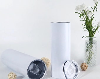 30oz Straight Skinny Flat Edge Sublimation Tumbler