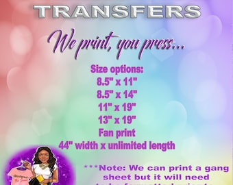 Transferencias de sublimación personalizadas / Impresiones de sublimación personalizadas listas para prensar Impresión de alta calidad