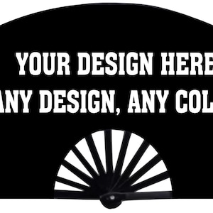 Custom Statement Fan | Clack Fan | Festival Fan | Large Hand Fan | Hand Fan | Custom Designs
