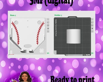Baseball Caddy Digital File | Baseball Gear Organizer Digital File | Baseball Dugout Organizer Digital File (3mf)
