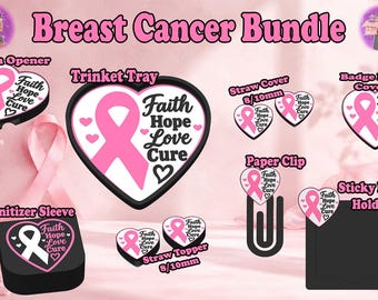 Personalized Breast Cancer Awareness 3D Printed Set
