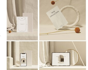 Pacote de maquete de vídeo de imagem Lina, maquete de vídeo, maquete de imagem, maquete de dispositivo, maquete de papel Ipad Iphone Mockup