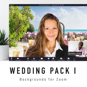 Hochzeit Zoom Hintergrund Pack Ii 5 Virtuelle Etsy