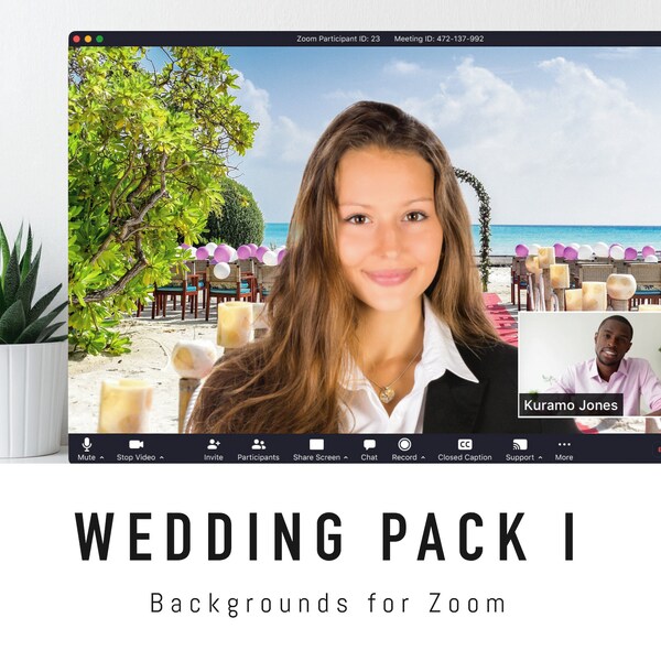 Bridal Shower Zoom Background Etsy