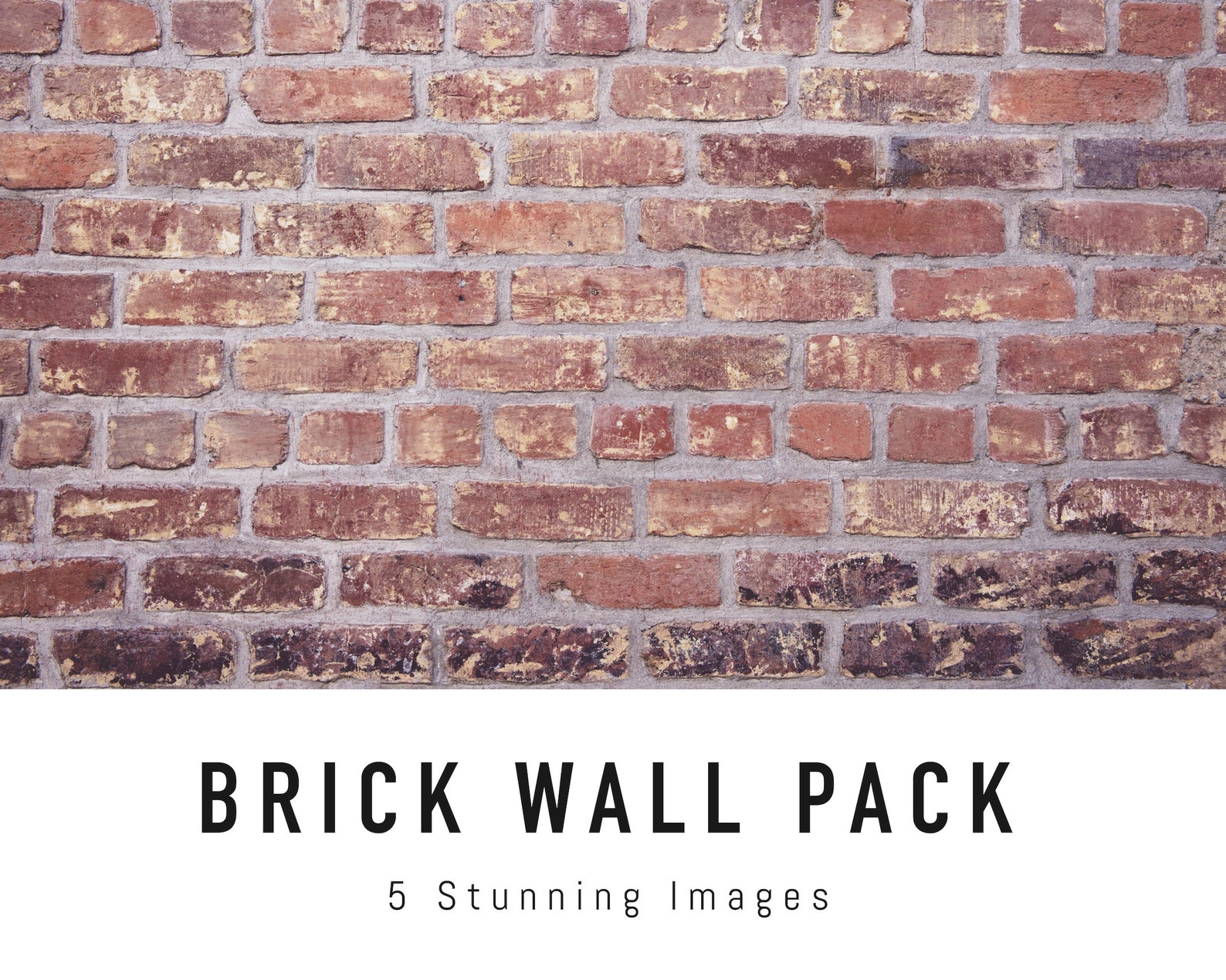 Brick Wall Zoom Background Pack 5 Virtual Background Images Etsy