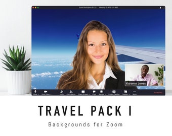 Travel Zoom Background Pack I - 5 Travel Virtual Background Images for Zoom Meetings
