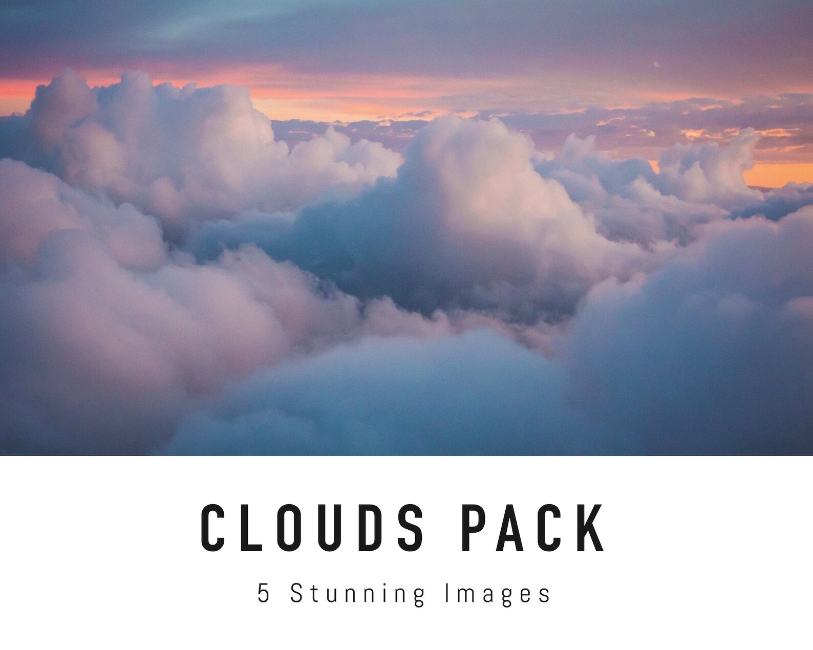 Clouds Zoom Background Pack 5 Sky Virtual Background Images Etsy