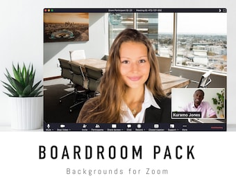 Boardroom Zoom Background Pack - 5 Boardroom Virtual Background Images for Zoom Meetings