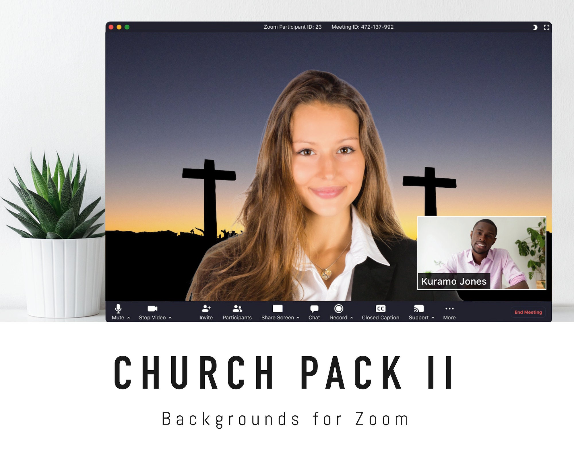 Church Zoom Background Pack II 5 Christian Virtual - Etsy India