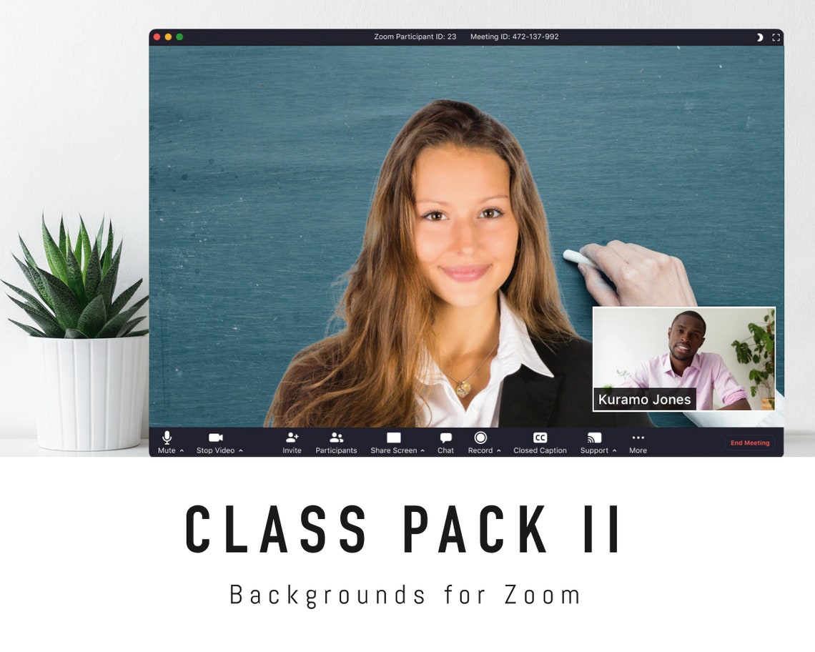 Class Zoom Background Pack II 5 Classroom Virtual Background Images for