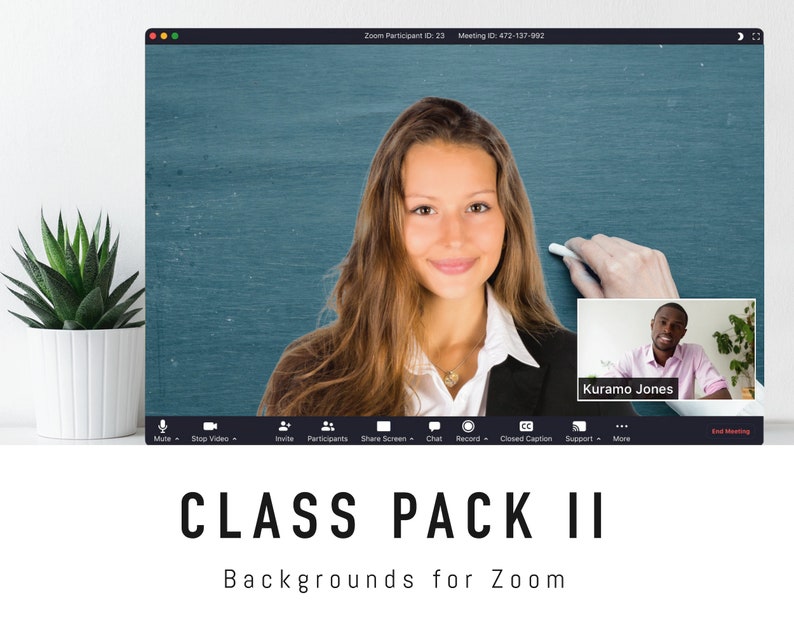 Class Zoom Background Pack II 5 Classroom Virtual Background Images for Zoom Meetings Etsy Canada