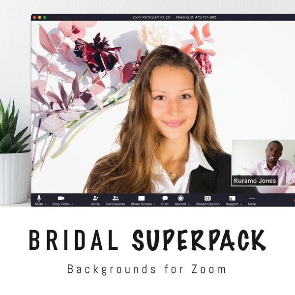 Bridal Shower Zoom Background Etsy