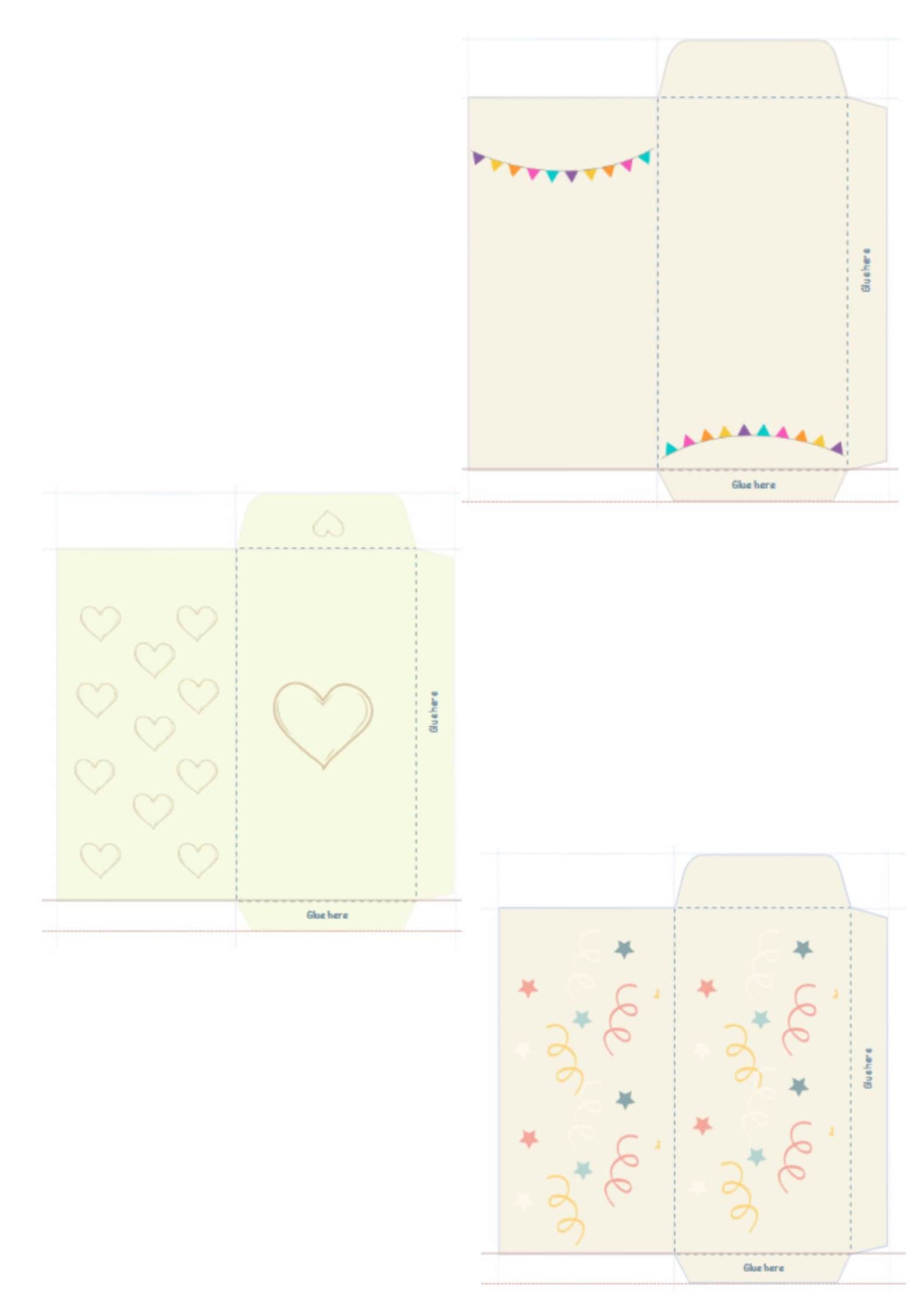 Printable Envelope Patterns - Standing Design - Easy DIY Craft Kit ...