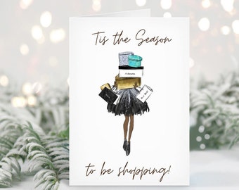 Tis the season - Christmas Cards -  Fashion Christmas Card - Modern - Fashion Christmas Card - Black Owned -  HerINspiredSpace