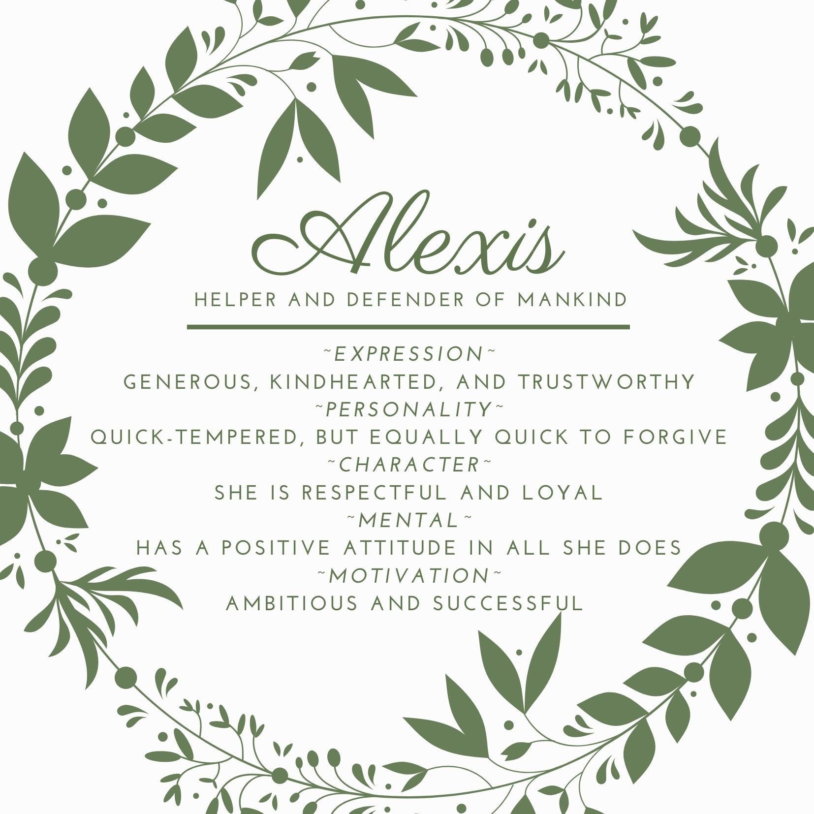 Alexis name art Alexis name meaning art Alexis art print Etsy