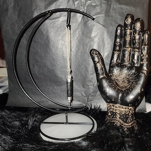 Moon shaped Pendulum Stand - dowsing tool, divination tools, witch ball stand