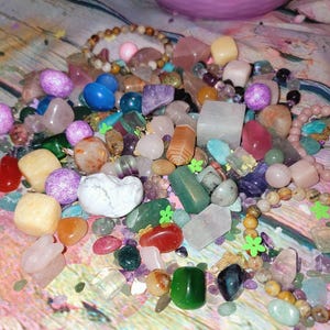 Spring Time Crystal Confetti  - Ostara Gift, Easter Egg Filler,  Chips, Tumbles, Carvings,  Jewelry, Rough Stones, mystery box, Bunnies