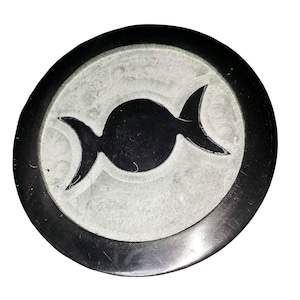 Goddess Symbol Altar Plate - Stone Carved Wiccan Pagan Altar Tools Altar tile