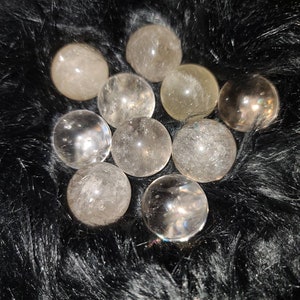 Smoky Quartz Small mini Spheres - smokey, grounding, root chakra, protection, calming stone, relaxing, balance, meridian ball