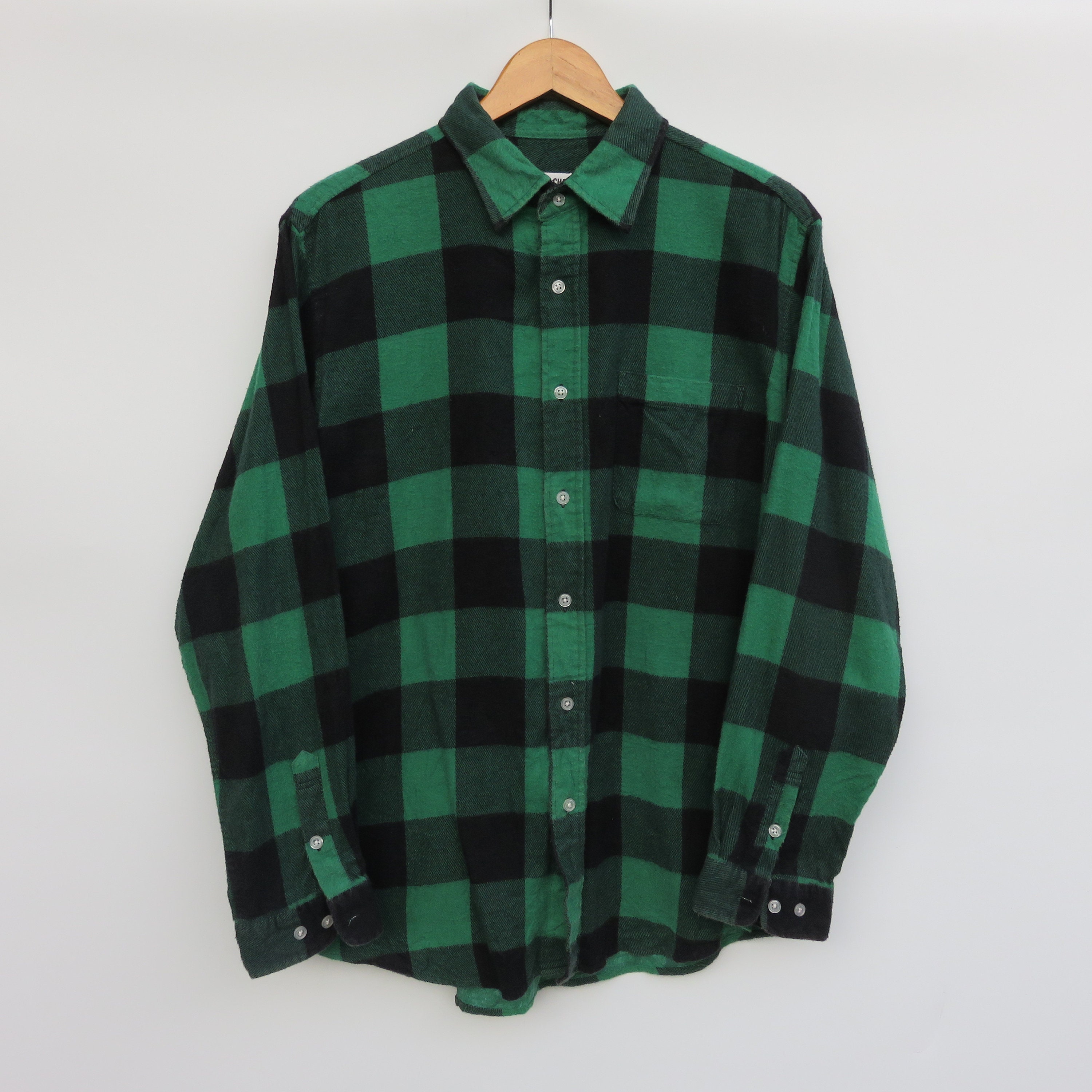 Flannel Shirt Streetwear Oversize Check Green Button up Casual - Etsy UK