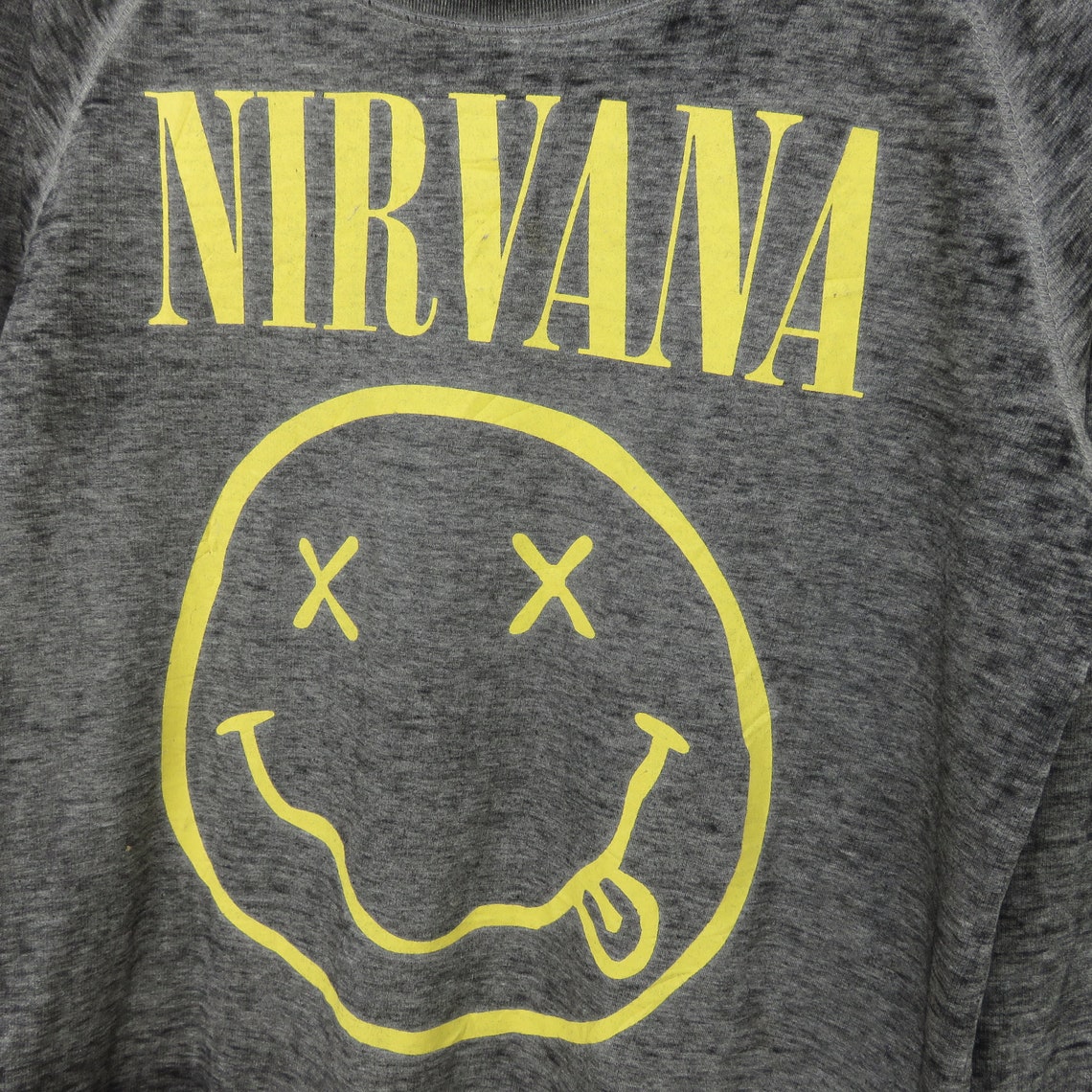 Vintage Nirvana Kurt Cobain Band Emoji Big Logo Abstract | Etsy